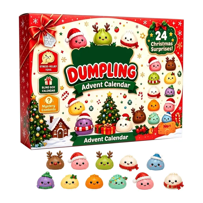 Calendário do Advento 24 Squishies Bolinho de Massa – Presentes Surpresa