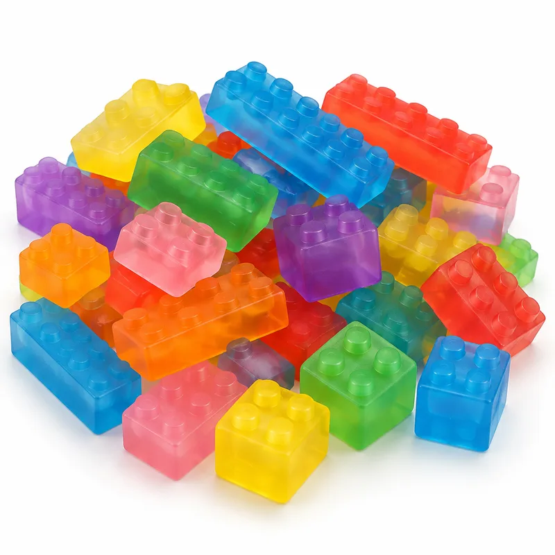 Blocos de Gelatina Squishy – Kit Montessori Sensorial com 40 Peças