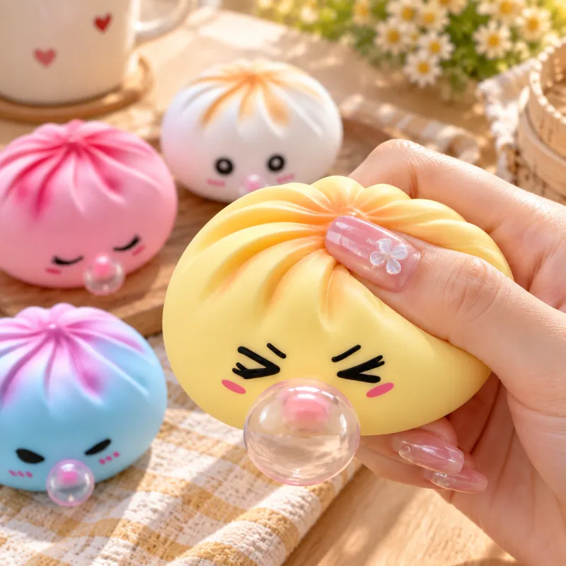 Squishy Bolinho de Massa com Bolhas – Presente Divertido Antiestresse